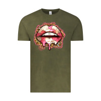 Vintage Olive volleyball lips Vintage Tee - Zillion Design Studio