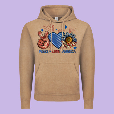 Vintage Hoodie peace love america billie wilder