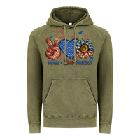 Vintage Olive peace love america billie wilder Vintage Hoodie - texasbilliewilder