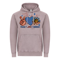Vintage Zinc peace love america billie wilder Vintage Hoodie - texasbilliewilder