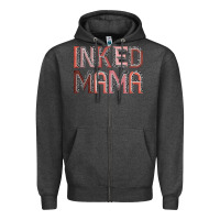 Charcoal Heather inked mama Zipper Hoodie - JahusDesignShop