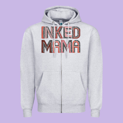 Inked Mama Zipper Hoodie Designed By Jahusdesignshop