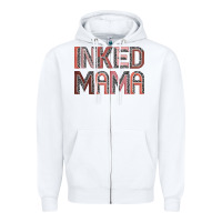 White inked mama Zipper Hoodie - JahusDesignShop