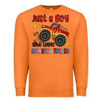Carrot just a boy who loves monster trucks Premium Sweatshirt - MaliasSmallBusiness