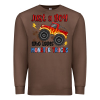 Chestnut just a boy who loves monster trucks Premium Sweatshirt - MaliasSmallBusiness
