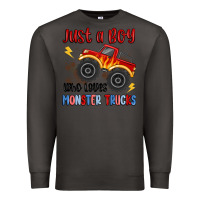 Smoke just a boy who loves monster trucks Premium Sweatshirt - MaliasSmallBusiness