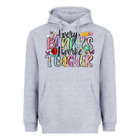 Heather Grey every bunnys favorite teacher Heavyweight Hoodie - MaliasSmallBusiness