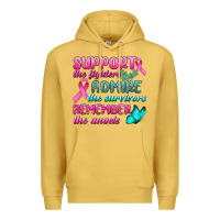 Antique Gold Support The Lighters Admire The Survivors Remember The Angels Premium Hoodie - BundleAndBundleShop