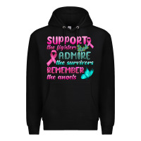 Black Support The Lighters Admire The Survivors Remember The Angels Premium Hoodie - BundleAndBundleShop