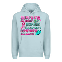 Blue Mist Support The Lighters Admire The Survivors Remember The Angels Premium Hoodie - BundleAndBundleShop