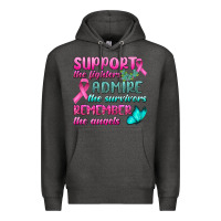 Charcoal Heather Support The Lighters Admire The Survivors Remember The Angels Premium Hoodie - BundleAndBundleShop