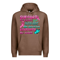 Chestnut Support The Lighters Admire The Survivors Remember The Angels Premium Hoodie - BundleAndBundleShop