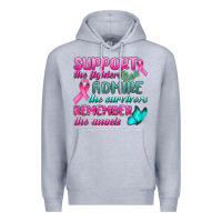 Heather Grey Support The Lighters Admire The Survivors Remember The Angels Premium Hoodie - BundleAndBundleShop