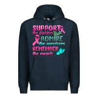 Navy Support The Lighters Admire The Survivors Remember The Angels Premium Hoodie - BundleAndBundleShop