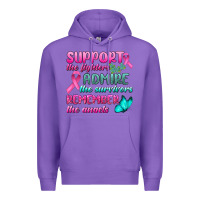 Purple Support The Lighters Admire The Survivors Remember The Angels Premium Hoodie - BundleAndBundleShop