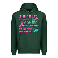 Sports Green Support The Lighters Admire The Survivors Remember The Angels Premium Hoodie - BundleAndBundleShop