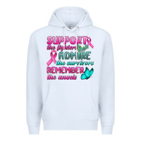 White Support The Lighters Admire The Survivors Remember The Angels Premium Hoodie - BundleAndBundleShop
