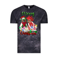 Cloud Black christmas roosters Vintage Tee - RanaPortraitStore