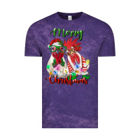 Cloud Purple christmas roosters Vintage Tee - RanaPortraitStore