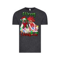 Vintage Black christmas roosters Vintage Tee - RanaPortraitStore