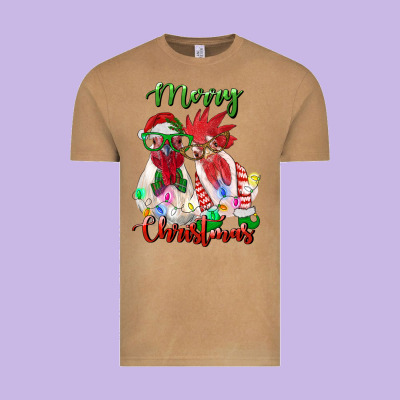 Christmas Roosters Vintage Tee Designed By Ranaportraitstore