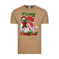 Vintage Coffee christmas roosters Vintage Tee - RanaPortraitStore