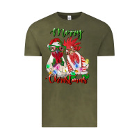 Vintage Olive christmas roosters Vintage Tee - RanaPortraitStore