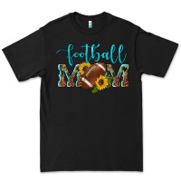 Black western leopard camouflage sunflowers  glitter mom football Premium Tee - Artiststas