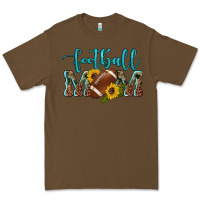 Cacao western leopard camouflage sunflowers  glitter mom football Premium Tee - Artiststas