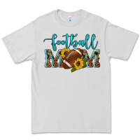 Dove Grey western leopard camouflage sunflowers  glitter mom football Premium Tee - Artiststas