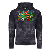 Cloud Black christmas trees with soccer Vintage Hoodie - Zillion Design Studio