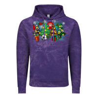 Cloud Purple christmas trees with soccer Vintage Hoodie - Zillion Design Studio