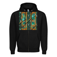 Black aztec and arrow Zipper Hoodie - BundleAndBundleShop