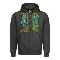 Charcoal Heather aztec and arrow Zipper Hoodie - BundleAndBundleShop
