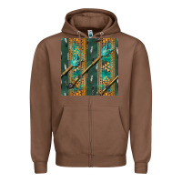 Chestnut aztec and arrow Zipper Hoodie - BundleAndBundleShop