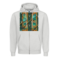 Dove Grey aztec and arrow Zipper Hoodie - BundleAndBundleShop