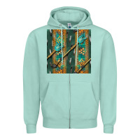 Seafoam aztec and arrow Zipper Hoodie - BundleAndBundleShop
