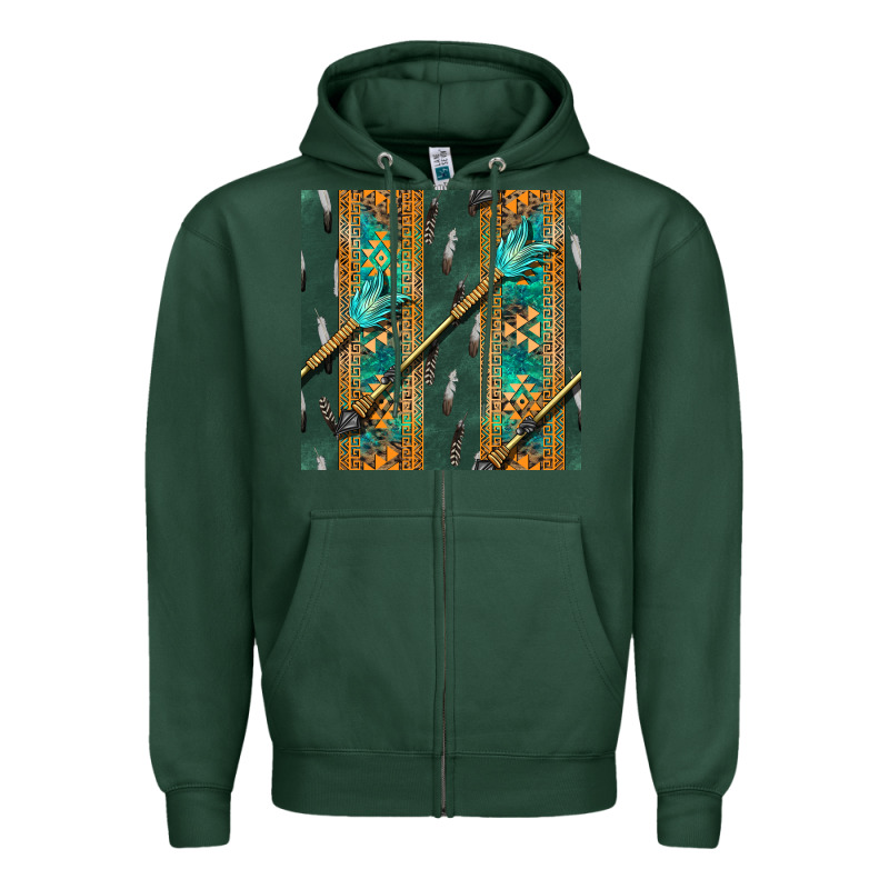 Aztec And Arrow Zipper Hoodie by BundleAndBundleShop | Teevron