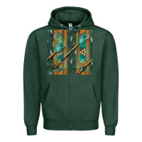 Sports Green aztec and arrow Zipper Hoodie - BundleAndBundleShop