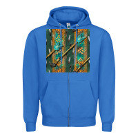 True Royal aztec and arrow Zipper Hoodie - BundleAndBundleShop