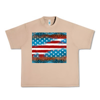 Burro Leopard glitter American flag tumbler Urban Heavy Tee - Neo Western