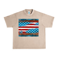 French Oak Leopard glitter American flag tumbler Urban Heavy Tee - Neo Western
