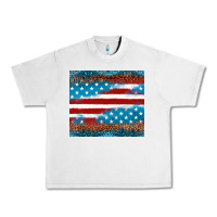 Lunar Rock Leopard glitter American flag tumbler Urban Heavy Tee - Neo Western