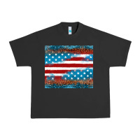 Pigment Black Leopard glitter American flag tumbler Urban Heavy Tee - Neo Western