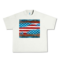 Pistachio Leopard glitter American flag tumbler Urban Heavy Tee - Neo Western