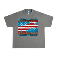 Tornado Leopard glitter American flag tumbler Urban Heavy Tee - Neo Western