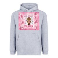 Heather Grey one boujee heifer Heavyweight Hoodie - MaliasSmallBusiness