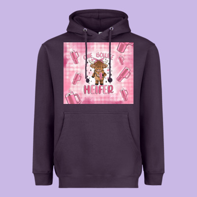 One Boujee Heifer Heavyweight Hoodie Designed By Maliassmallbusiness