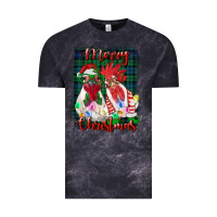 Cloud Black christmas roosters with background Vintage Tee - RanaPortraitStore