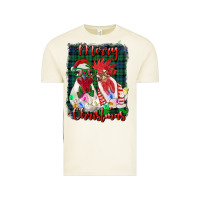 Vintage Arctic christmas roosters with background Vintage Tee - RanaPortraitStore